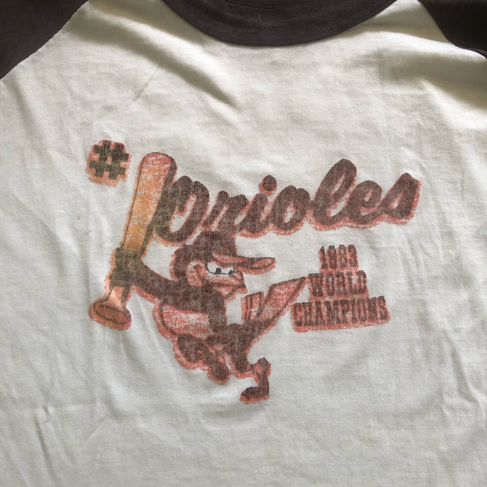 Vintage 1983 Orioles World Series Champion Baseball Tee